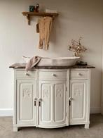 Mooie commode met natuursteen blad en sierlijk houtsnijwerk, Kinderen en Baby's, Kinderkamer | Commodes en Kasten, Ophalen, Gebruikt