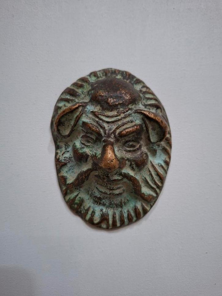 Bronzen Silenus Amulet - Romeinse Tijd?, Antiek en Kunst, Antiek | Overige Antiek, Ophalen of Verzenden