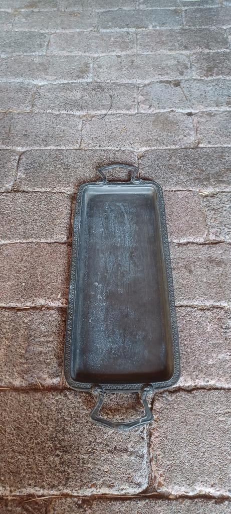 Vintage Tinnen Serveerplateau, Antiek en Kunst, Antiek | Tin, Ophalen of Verzenden