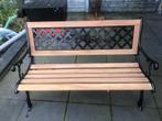Tuinbank gietijzer, zitting bankirai hout, Ophalen of Verzenden, Nieuw, Hout