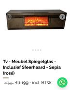 Sephia TV Meubel met Sfeerhaard - Zo Goed Als Nieuw!, Ophalen, 150 tot 200 cm, Minder dan 100 cm, 25 tot 50 cm
