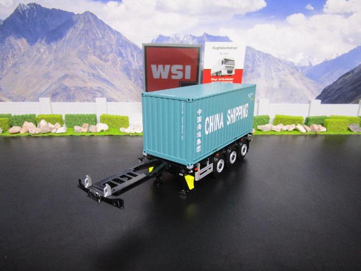 Wsi 04-2036 & 03-1010 China Shipping 20FT Container& Chassis, Hobby en Vrije tijd, Modelauto's | 1:50, Nieuw, Bus of Vrachtwagen
