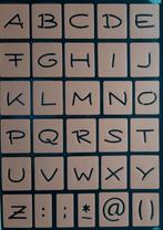 Stencil stickers A4 letters en figuren 02 oranje NIEUW