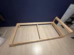 Bedframe, Ophalen, 90 cm, Eenpersoons, Bruin