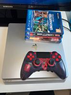 PS4 Slim Zilver + Scuf impact Controller + 5 Games, Spelcomputers en Games, Ophalen of Verzenden, Met 1 controller, Slim, Gebruikt