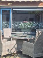Tuinset tafel met plateau en 4 stoelen, Tuin en Terras, Ophalen, Gebruikt, Eettafel, Tuinset