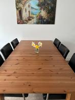 Houten eettafel uitschuifbaar, Huis en Inrichting, Tafels | Eettafels, Ophalen, 50 tot 100 cm, Zo goed als nieuw, Vijf personen of meer