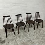 Retro vintage design spijlenstoelen pastoe stoelen, Ophalen, Gebruikt, Bruin, Eén