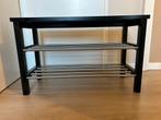 IKEA TJUSIG Bank met schoenenrek zwart, Huis en Inrichting, Kasten | Schoenenrekken, Ophalen, Gebruikt