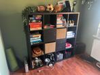 Ikea Kallax vakkenkast zwart 147x147cm, Ophalen, Kunststof, 100 tot 150 cm, Zo goed als nieuw