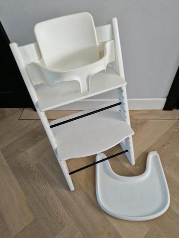 Witte stokke tripp trapp / trip trap + babyset en blad beschikbaar voor biedingen