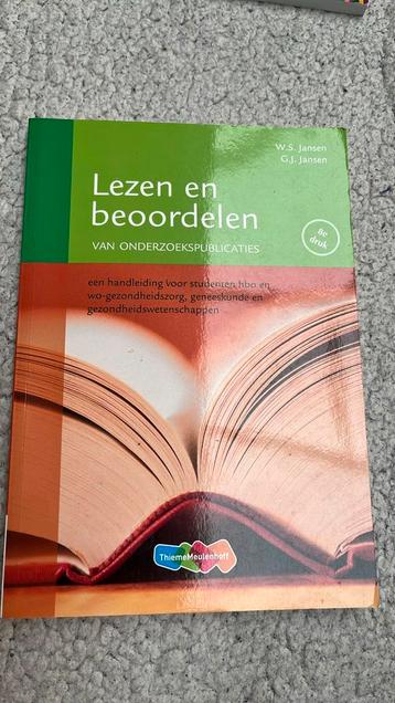 W.S. Jansen - Lezen en beoordelen van onderzoekspublicaties beschikbaar voor biedingen