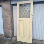 2 oude paneel deuren uit 1935 , 1 met glas in lood., Ophalen, Gebruikt