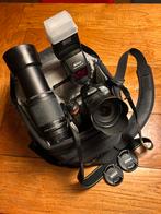 Nikon D70 met lens, telelens, flitser en tas, Spiegelreflex, 6 Megapixel, Ophalen of Verzenden, Zo goed als nieuw