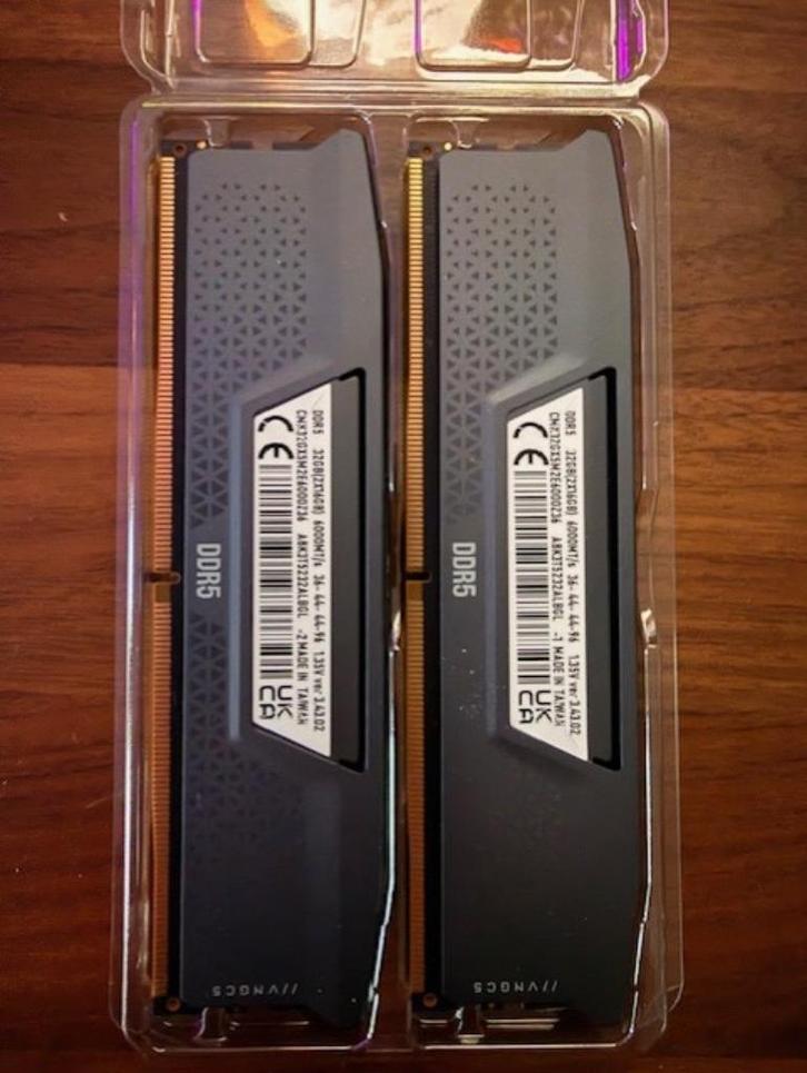 Corsair DDR5 Vengeance 2x16GB 6000MHz x2 (64GB in totaal), Computers en Software, RAM geheugen, Zo goed als nieuw, Desktop, 64 GB