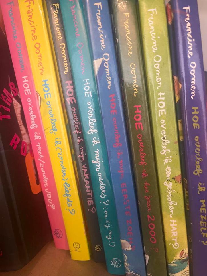 8x Hoe Overleef Ik..? Boeken - Francine Oomen, Boeken, Kinderboeken | Jeugd | onder 10 jaar, Gelezen, Fictie algemeen, Ophalen of Verzenden