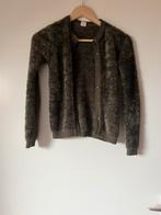 Donkergroen / groen teddy / fleece vest, maat 146/152 - Hema, Ophalen of Verzenden, Zo goed als nieuw, Meisje, Trui of Vest