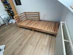 Ikea bed uitschuifbaar 1 persoons 2 persoons, Huis en Inrichting, Slaapkamer | Bedden, Ophalen, Wit, Tweepersoons, Zo goed als nieuw