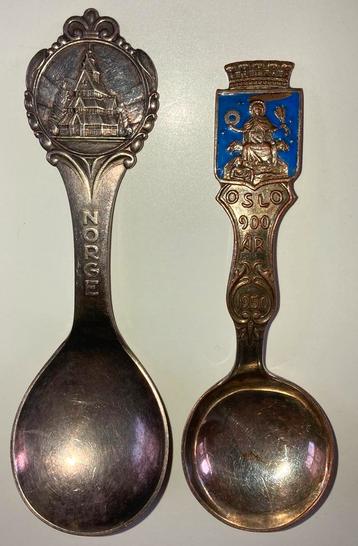 2x Norge Oslo 900 JAAR 1950 lepel Zegel Hallvard 1924 PSTK beschikbaar voor biedingen