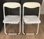 Ikea Niels Gammelgaard 2 klapstoelen/ stoelen wit, Huis en Inrichting, Stoelen, Ophalen, Gebruikt, Twee, Wit