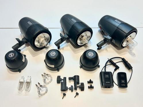 Metz Mecastudio set: 1x BL-400 + 2x BL-200 + extra’s, Audio, Tv en Foto, Fotografie | Flitsers, Gebruikt, Metz, Kantelbaar, Ophalen