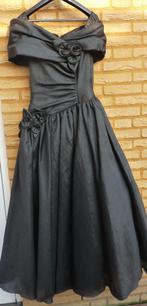 Mooie lange elegante zwarte feest bruids gala jurk Maat 36., Overige typen, Zwart, Ophalen of Verzenden, Zo goed als nieuw