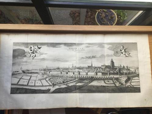 Zeeland, Zierikzee, Groot Stadsaanzicht, antieke prent ,1698, Antiek en Kunst, Kunst | Etsen en Gravures, Verzenden