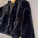 Bontjas bomber Bershka maat S, Ophalen of Verzenden, Zo goed als nieuw, Zwart