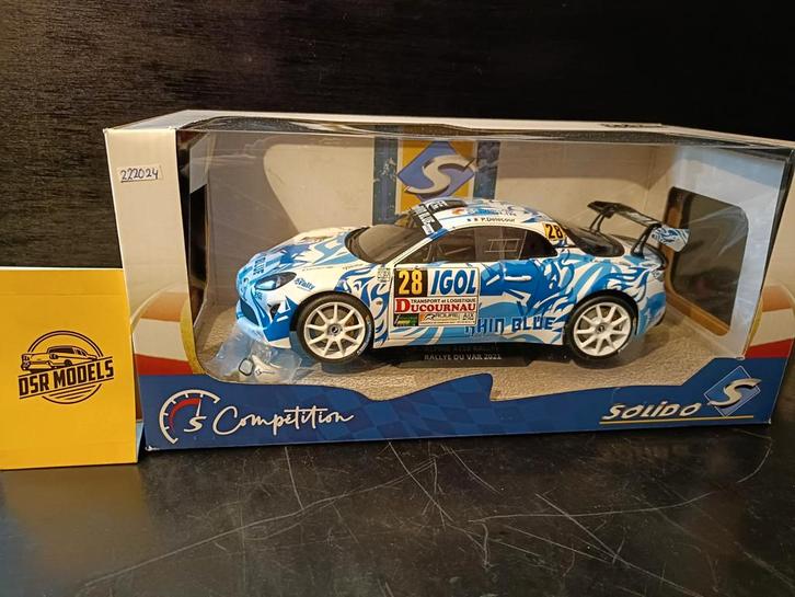 1:18 Alpine A110 Rally #28, Hobby en Vrije tijd, Modelauto's | 1:18, Zo goed als nieuw, Auto, Solido, Ophalen of Verzenden