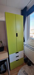 SMÅSTAD/PLATSA Kast, wit/groen, 60x57x181cm, Ophalen, Overige materialen, 50 tot 100 cm, Zo goed als nieuw