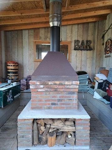 Haardkap complete inbouwhaard voor Mancave + toebehoren beschikbaar voor biedingen