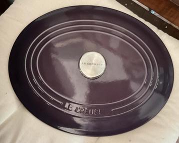 Zeer mooie ongebruikte aubergine kleurige Creuset maat 31 beschikbaar voor biedingen