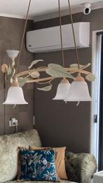 Ronde hanglamp bloemen met 3 melk glas kapjes Morris, Huis en Inrichting, Lampen | Hanglampen, Ophalen of Verzenden, Zo goed als nieuw
