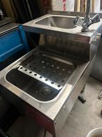RVS Dubbele Wasbak Spoelbak Uitgietbak Kraan 50,5 cm Horeca, Ophalen, Nieuw, 50 tot 100 cm, Minder dan 100 cm