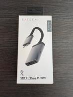 Satechi ST-TCDHAM USB-C>DUAL 4K HDMI, Computers en Software, Pc- en Netwerkkabels, Ophalen of Verzenden, Zo goed als nieuw