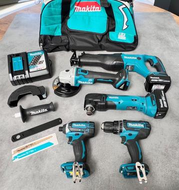 Makita 18V accu gereedschapset 5.0Ah li-ion combiset beschikbaar voor biedingen