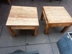 Teakhouten Eettafel met Salontafels, Huis en Inrichting, Tafels | Salontafels, Ophalen, Gebruikt, 50 tot 100 cm, Minder dan 50 cm