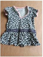 Blauw roze panter jurkje Maat 56 hh, Newborn, Meisje, Newborn, Jurkje of Rokje