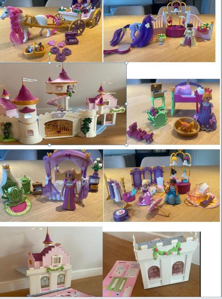 Leuk Prinsessen Kasteel 6848  met 2 extra gebouwen  + 6 sets, Kinderen en Baby's, Speelgoed | Playmobil, Zo goed als nieuw, Complete set