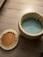 Retro poef, Huis en Inrichting, Banken | Voetenbanken en Poefen, Ophalen of Verzenden, Rond