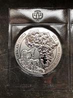 2011 Ruanda Rwanda wildlife - Zebra 1 oz silver OMP blister, Ophalen of Verzenden, Zilver