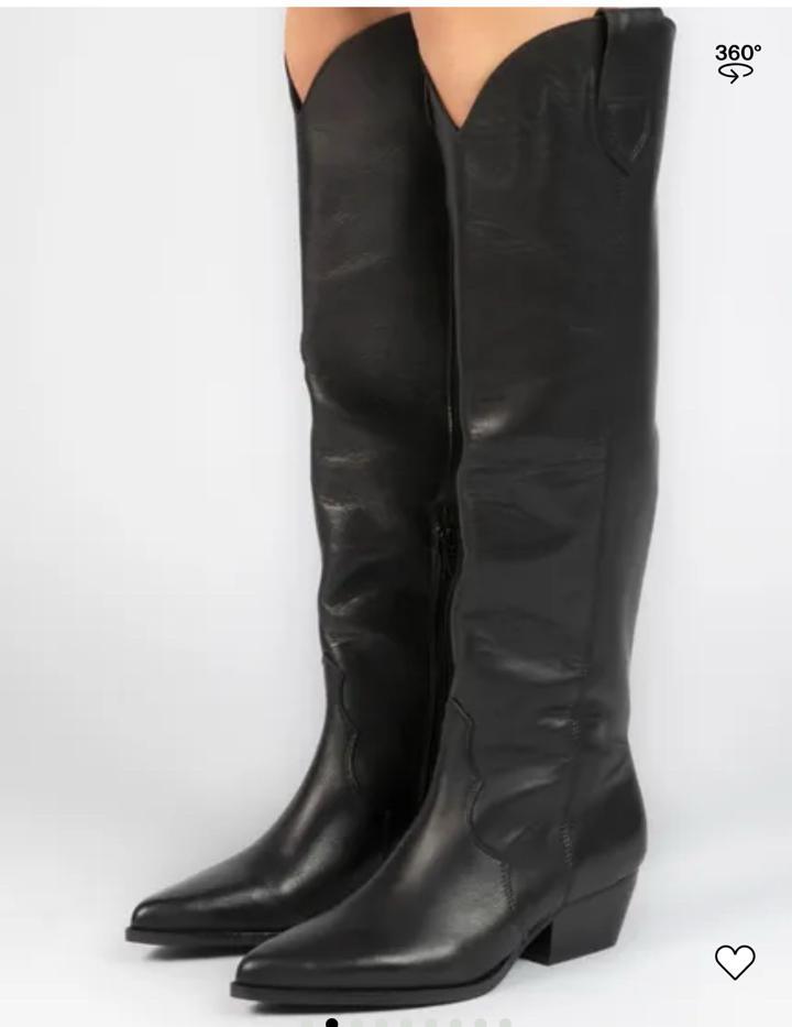 Sasha leren laazen nieuw leather boots 41, Kleding | Dames, Schoenen, Zo goed als nieuw, Hoge laarzen, Zwart, Ophalen of Verzenden
