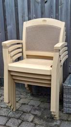 4 tuinstoelen Hartman selection gratis, Tuin en Terras, Ophalen, Gebruikt, Kunststof, Stapelbaar