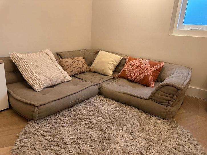 Vloerkussens – goede staat – complete loungehoek, Huis en Inrichting, Banken | Complete zithoeken, Gebruikt, Stof, Ophalen