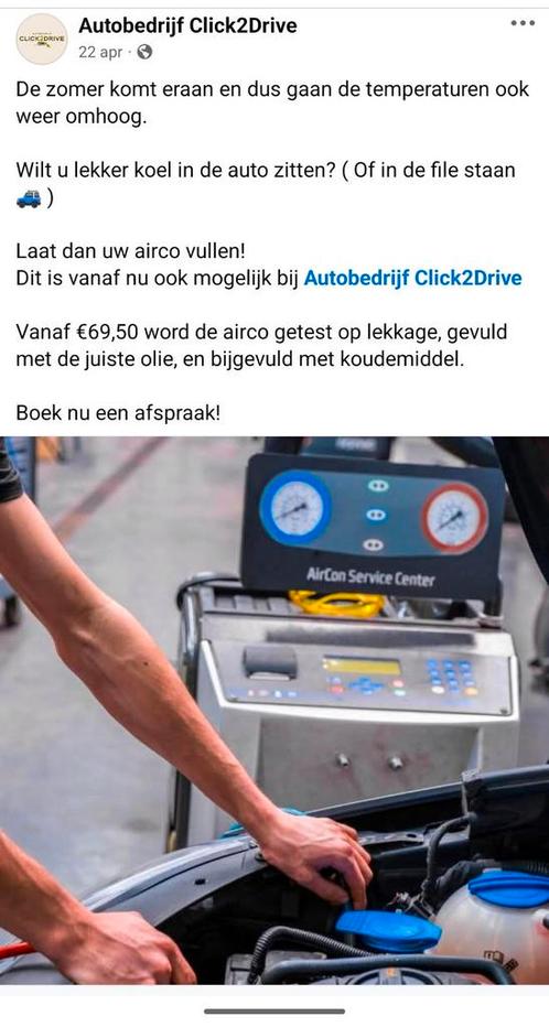 Warm weer actie! Airco bijvullen! Inclusief lektest!, Diensten en Vakmensen, Auto en Motor | Monteurs en Garages