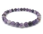 Powerbead armband Chevron Amethist 8 mm (bredere pols), -, Nieuw, Ophalen of Verzenden, Paars