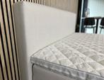 BOXSPRING 180 x 210 BEIGE POCKETVERING BOXSPRING 180 200, Groen, Verzenden, Tweepersoons, Zo goed als nieuw