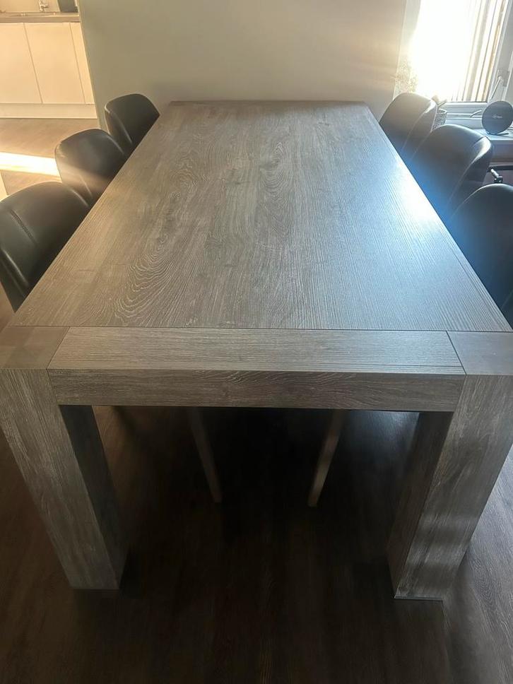 Lamulux Eettafel met 6 Stoelen, Huis en Inrichting, Tafels | Eettafels, Gebruikt, 50 tot 100 cm, 200 cm of meer, Vijf personen of meer