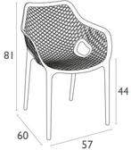 Tuinstoel Ariane xl / air xl, Kunststof, Info@hout-art.nl, Nieuw, Ophalen of Verzenden