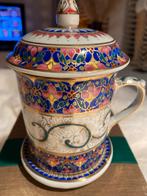 Vintage Aziatische Benjarong Mok met Deksel in Doos, Ophalen of Verzenden